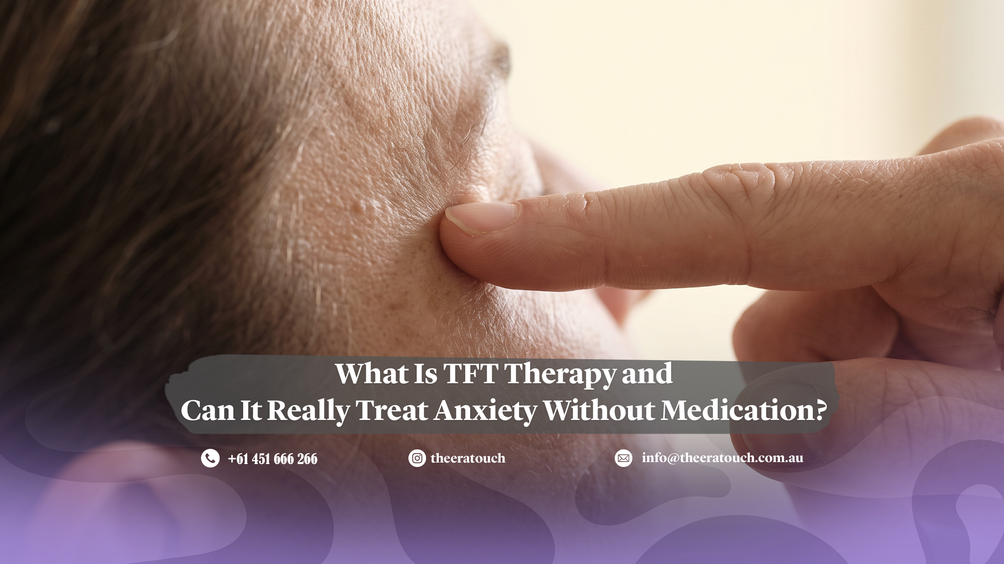 What Is TFT Therapy and Can It Really Treat Anxiety Without Medication? — close-up of a fingertip tapping a point beside the eye during a TFT session